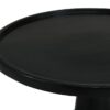 Ixia Round Solid Mango Wood Accent Side Table Black Stain