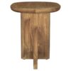 Fletcher Oval Solid Mango Wood Accent Side Table Brown