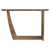 Fletcher Oval Solid Mango Wood Entryway Console Table Brown