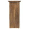 Fletcher Oval Solid Mango Wood Entryway Console Table Brown