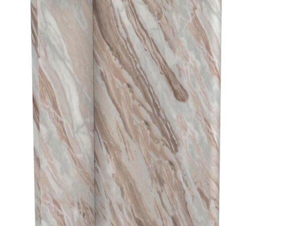 Bowdoin Genuine Marble Accent Side Table Grey