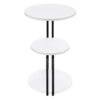 Hilly 3-tier Round Accent Side Table White and Black