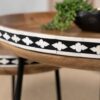 Ollie 2-piece Solid Wood Bone Inlay Nesting Table Natural