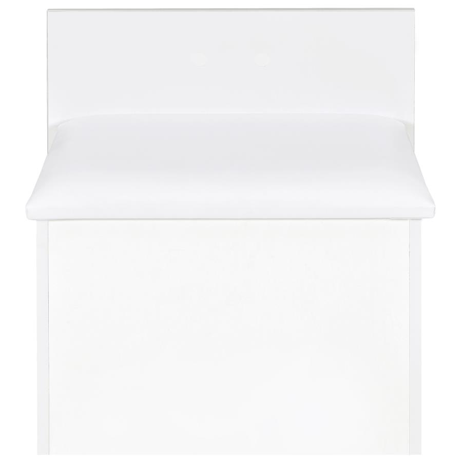 Danbury 3-drawer Makeup Vanity & Stool Set White High Gloss