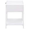 Amherst 1-drawer Radio Weave Cane Metal Bedside Table White