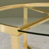 Delia 2-Piece Round Glass Top Nesting Coffee Table Gold