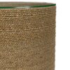 Halden Round Woven Seagrass Accent Side Table Light Brown
