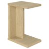 Clower Engineered Wood C-Shaped Sofa Side Table Light Oak