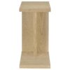 Clower Engineered Wood C-Shaped Sofa Side Table Light Oak