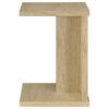 Clower Engineered Wood C-Shaped Sofa Side Table Light Oak