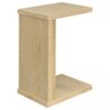 Clower Engineered Wood C-Shaped Sofa Side Table Light Oak