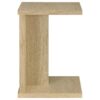 Clower Engineered Wood C-Shaped Sofa Side Table Light Oak