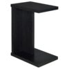 Clower Engineered Wood C-Shaped Sofa Side Table Black