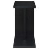 Clower Engineered Wood C-Shaped Sofa Side Table Black