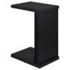 Clower Engineered Wood C-Shaped Sofa Side Table Black