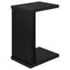 Clower Engineered Wood C-Shaped Sofa Side Table Black