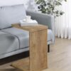 Clower Engineered Wood C-Shaped Sofa Side Table Mango