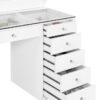 Acena 7-drawer Vanity Set with Lighting White High Gloss