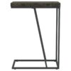 Carly Expandable Engineered Wood C-Shaped Side Table Grey