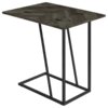 Carly Expandable Engineered Wood C-Shaped Side Table Grey