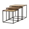 Belcourt 3-piece Square Nesting Tables Natural and Black