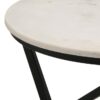 Miguel Round Marble Top Coffee Table White and Black