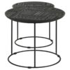 Loannis 2-piece Round Mango Wood Nesting Table Matte Black