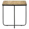 Elyna Square Stone Top Accent Side Table Beige
