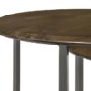 Deja 3-piece Round Nesting Table Set Natural and Gunmetal