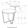 Yael Round Mango Wood Accent Side Table Natural and Gunmetal