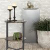 Axel Round Accent Table with Open Shelf Natural and Gunmetal