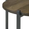 Axel Round Accent Table with Open Shelf Natural and Gunmetal