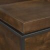 Ondrej Square Accent Side Table Removable Tray Dark Brown