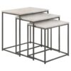 Medora 3-piece Marble Top Nesting Table Set White