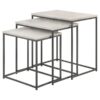 Medora 3-piece Marble Top Nesting Table Set White