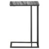 Vicente Marble Top C-Shaped Sofa Side Table Grey