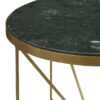 Eliska Round Green Marble Top Accent Side Table Antique Gold