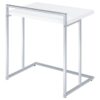 Dani Rectangular C-Shaped Sofa Side Table White High Gloss