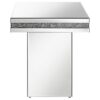 Elora Square Mirrored Accent Side Table Silver