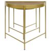 Tristen 3-Piece Demilune Nesting Table Brown and Gold