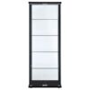 Delphinium 5-shelf Clear Glass Curio Display Cabinet Black