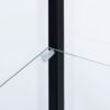 Delphinium 5-shelf Clear Glass Curio Display Cabinet Black