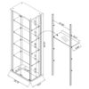 Delphinium 5-shelf Clear Glass Curio Display Cabinet Black