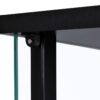 Cyclamen 4-shelf Clear Glass Curio Display Cabinet Black