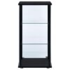 Cyclamen 3-shelf Clear Glass Curio Display Cabinet Black
