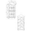 Coreosis 4-door Wood Corner Curio Cabinet Golden Brown