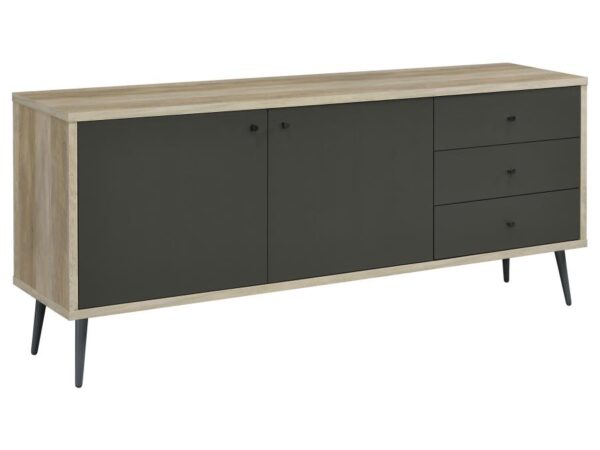 Maeve 2-door Engineered Wood Cabinet Antique Pine and Grey