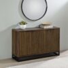 Ryatt 4-door Engineered Wood Accent Cabinet Dark Pine