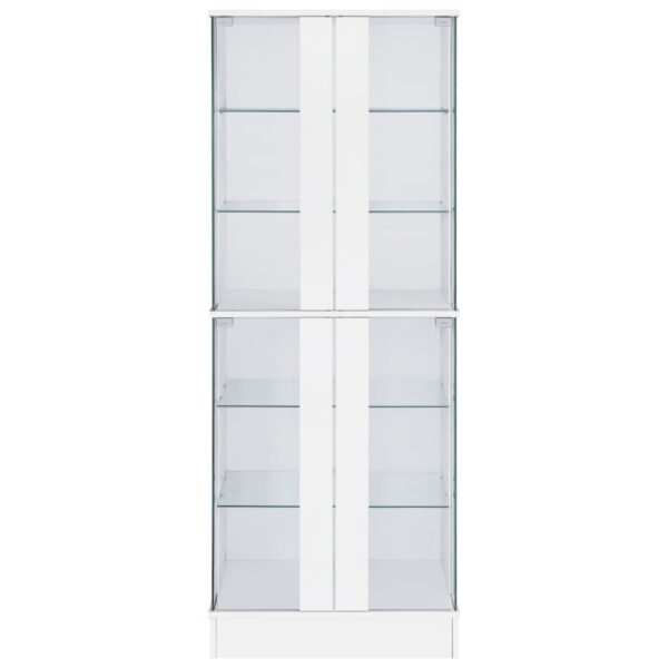 Cabra 4-door LED Curio Display Cabinet White High Gloss
