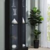 Cabra 4-door LED Curio Display Cabinet Black High Gloss
